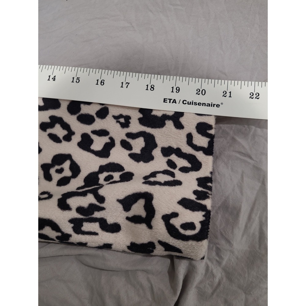 Chico's Snow Leopard Print swing jacket cream blk career office Women SZ M/8 - Picture 9 of 12